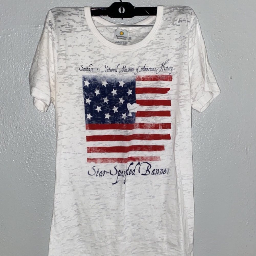 Women’s Small American Flag T-Shirt